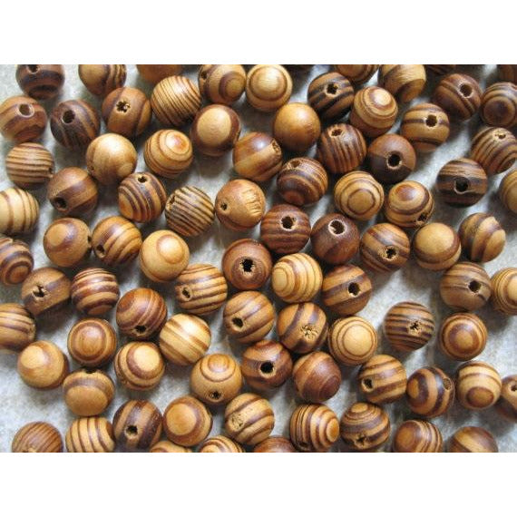 50 Wood Burly Natural Beads - 11mm Wood Julz Beads 
