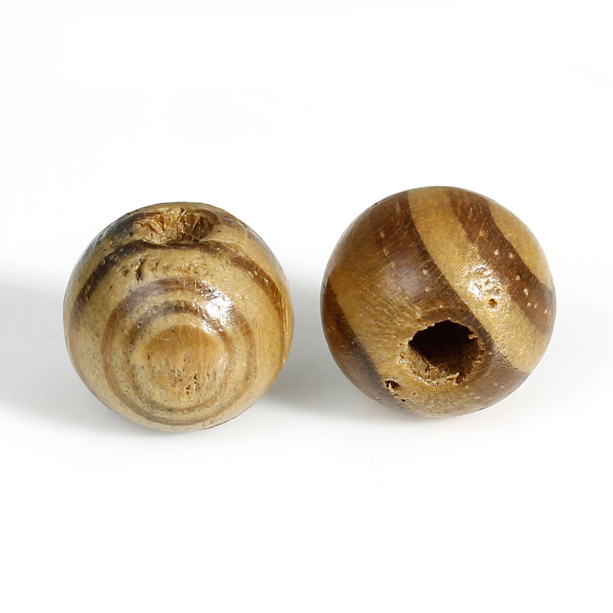 50 Wood Burly Natural Beads - 11mm Wood Julz Beads 