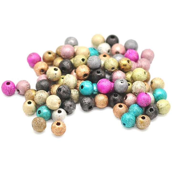 Silver & Gold Plated Stardust Flower Beads, Large Hole Beads