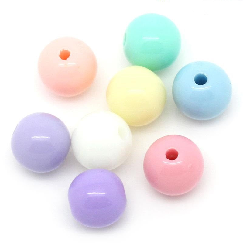 22*10mm Pastel Beads Candy Plastic Beads AB Translucent Glitter