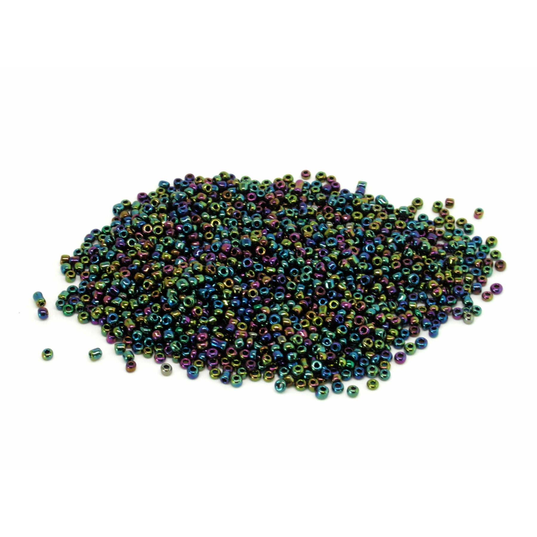 50g Purple/Black AB Seed Beads - 2mm Seed Julz Beads 