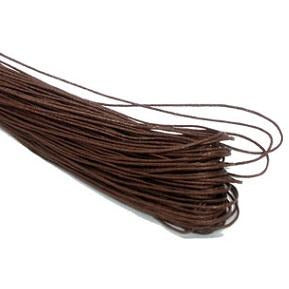 70m Brown Waxed Cotton Cord - 1mm Thick Cords Julz Beads 