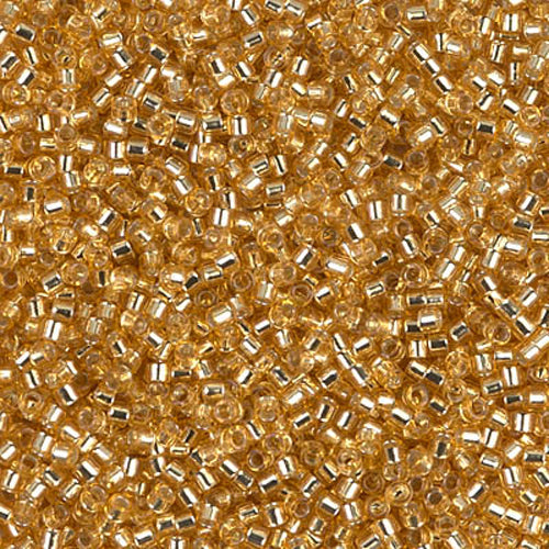 7.2G MIYUKI DELICA SEED BEADS - 11/0 - Silver Lined Gold (DB042) Julz Beads 