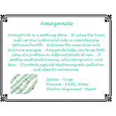 Amazonite Gemstone Healing Properties Card