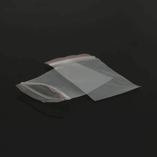 50 Plastic Zip Lock Bags - 12cm x 8cm - Medium - Clear