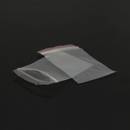 50 Plastic Zip Lock Bags - 12cm x 8cm - Medium - Clear