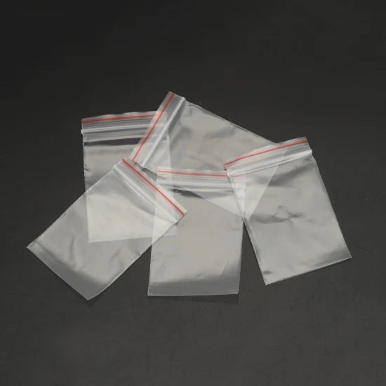 50 Plastic Zip Lock Bags - 8cm x 6cm - Small - Clear