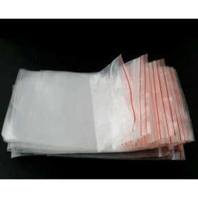50 Plastic Zip Lock Bags - 12cm x 8cm - Medium - Clear