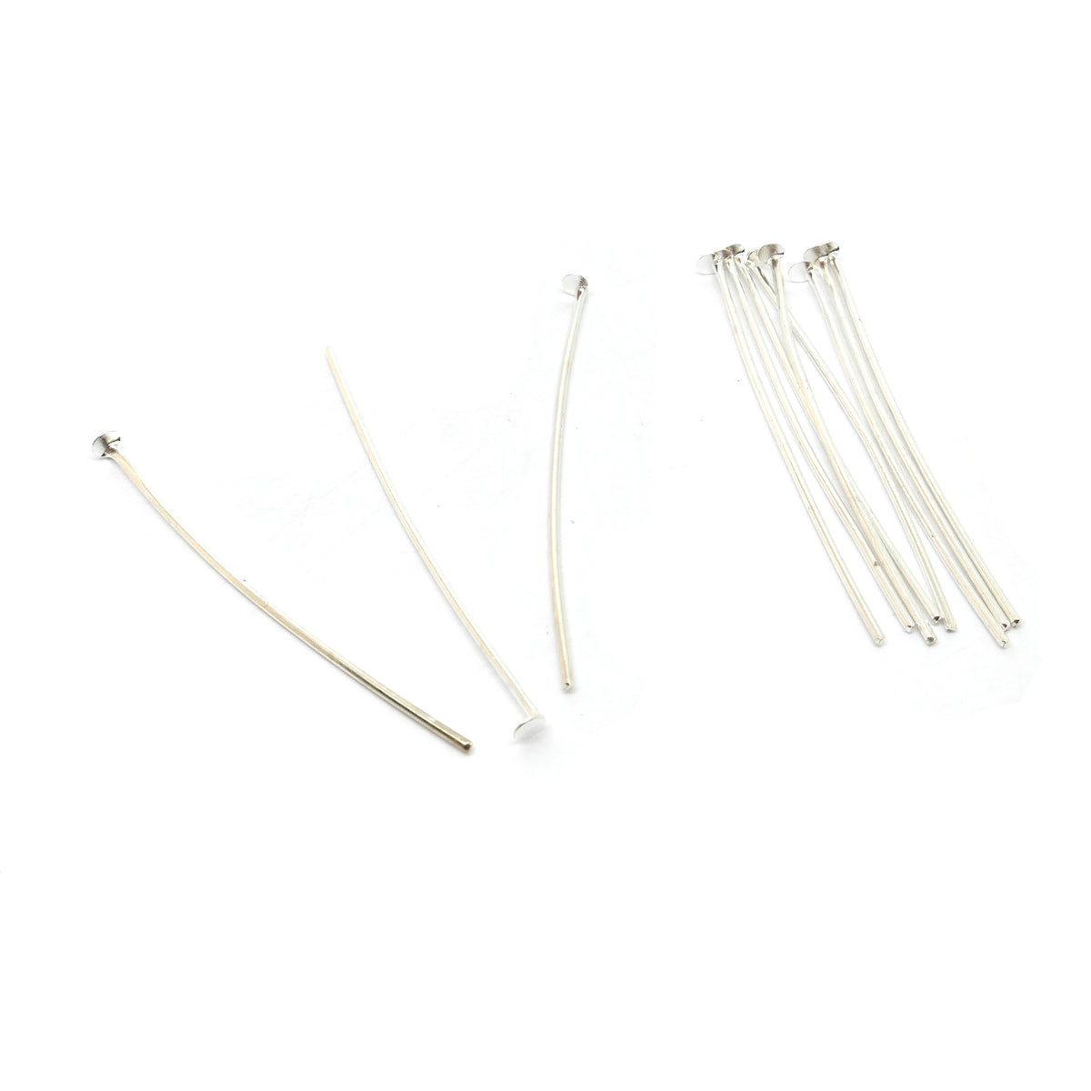 Head Pins - Silver Plated - 40mm x 0.7mm - Pack of 100