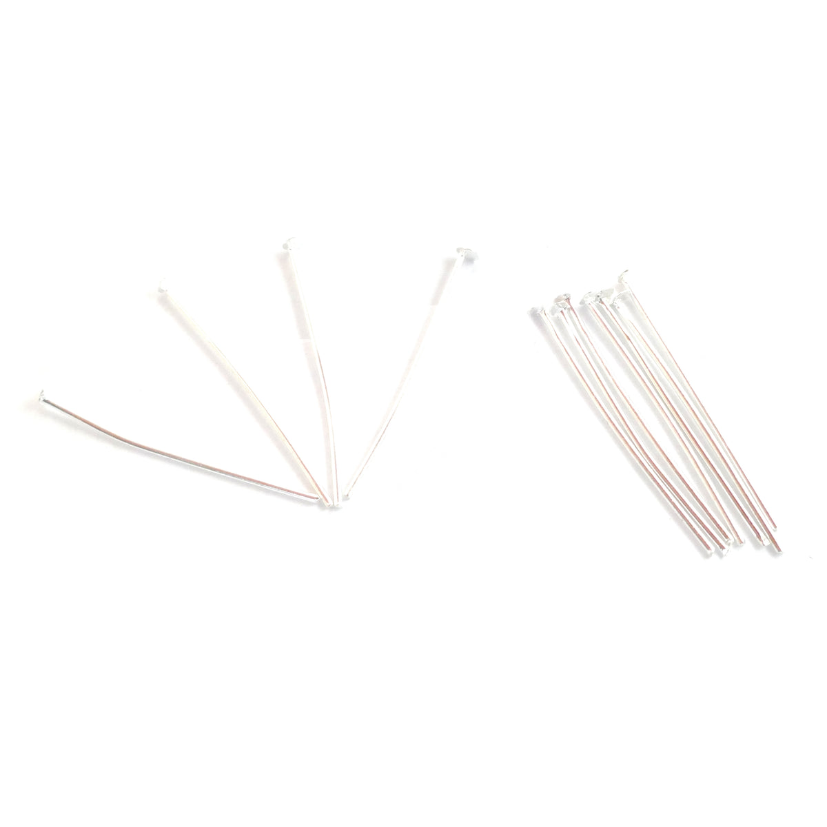 Head Pins - Silver Plated - 30mm x 0.7mm - Pack of 100