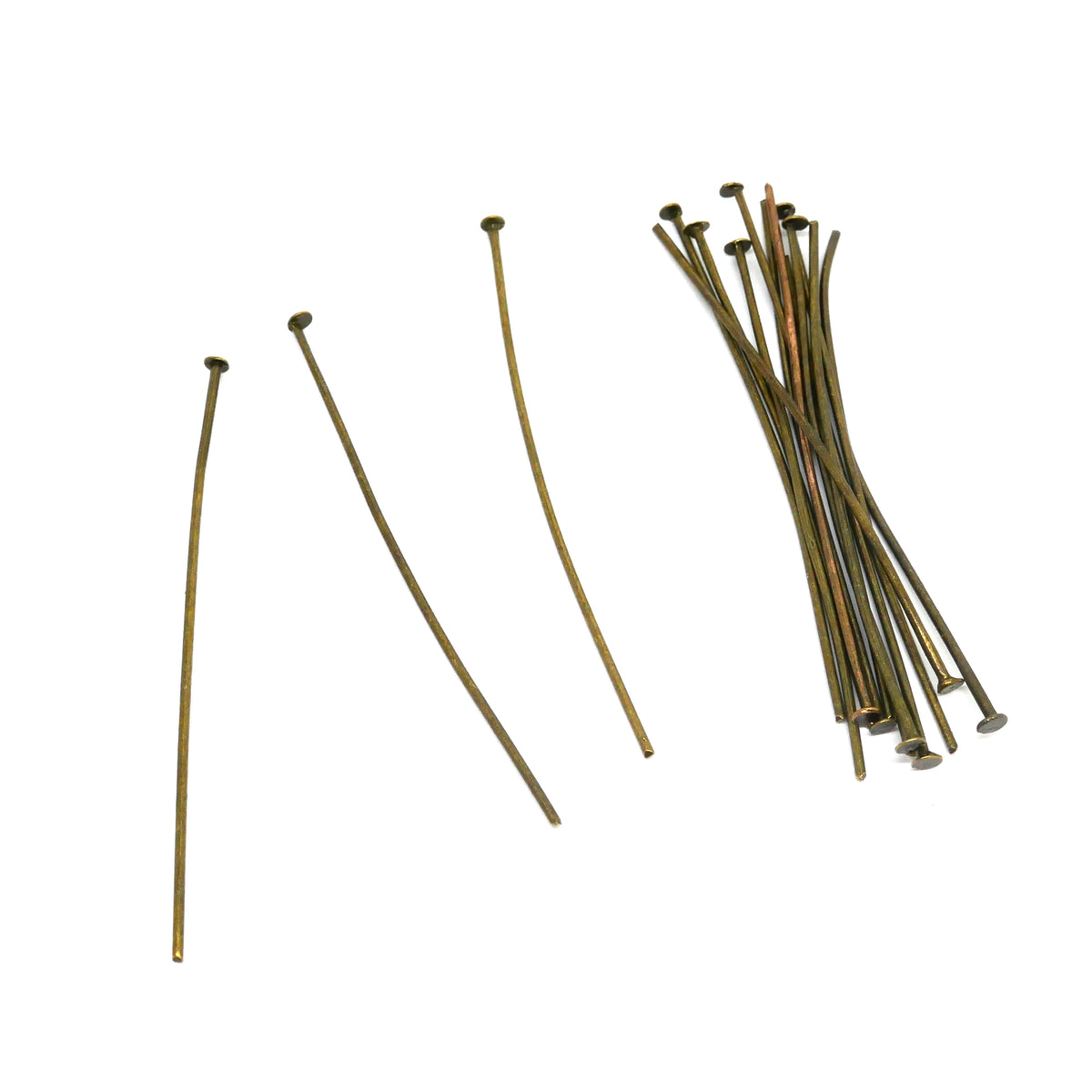 Head Pins - Antique Bronze - 50mm x 0.7mm - Pack of 100