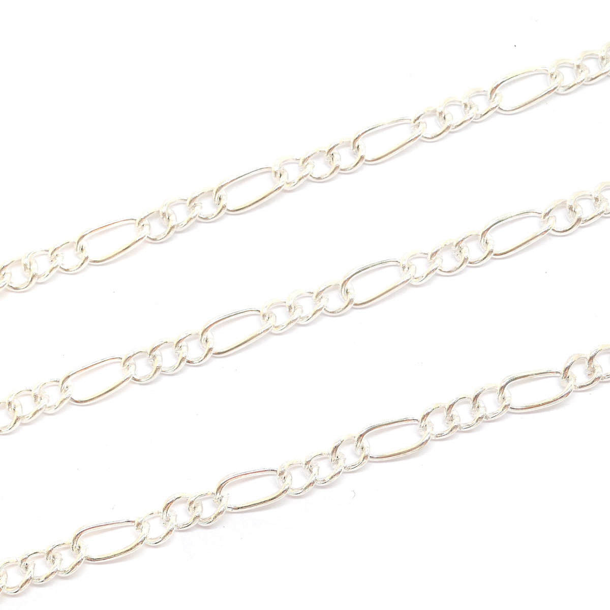 Figaro Chain Silver Stainless Steel Chains 7.5mm – Metal Field Shop