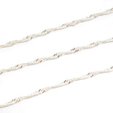 Fine Braided Rope Chain - Silver Plated