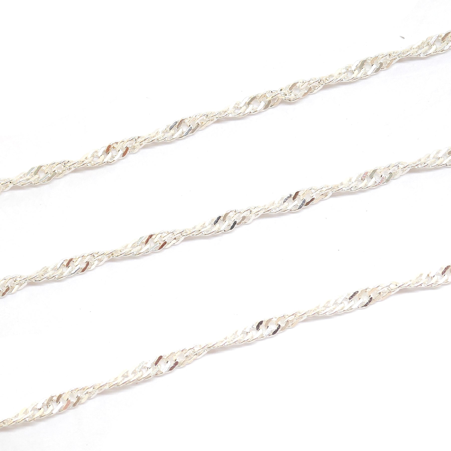 Fine Braided Rope Chain - Silver Plated