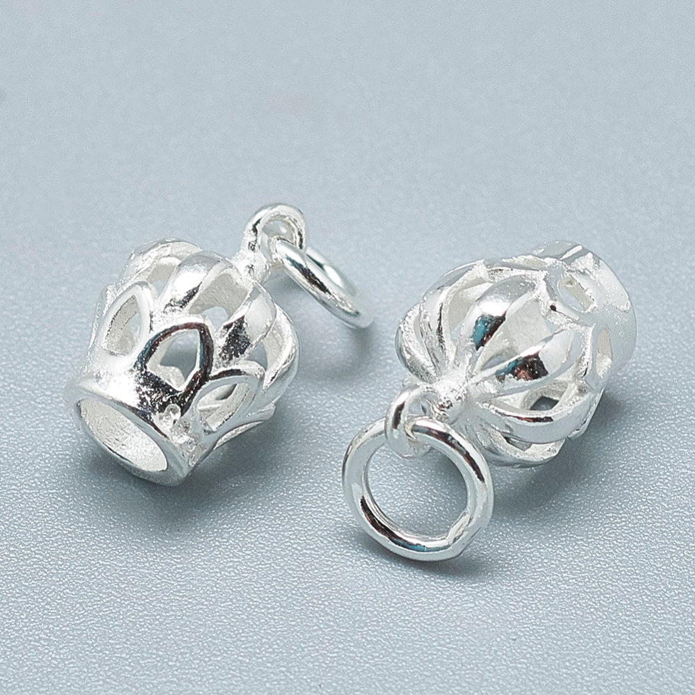 Sterling Silver Crown Charm - 11mm x 11mm - Pack of 1