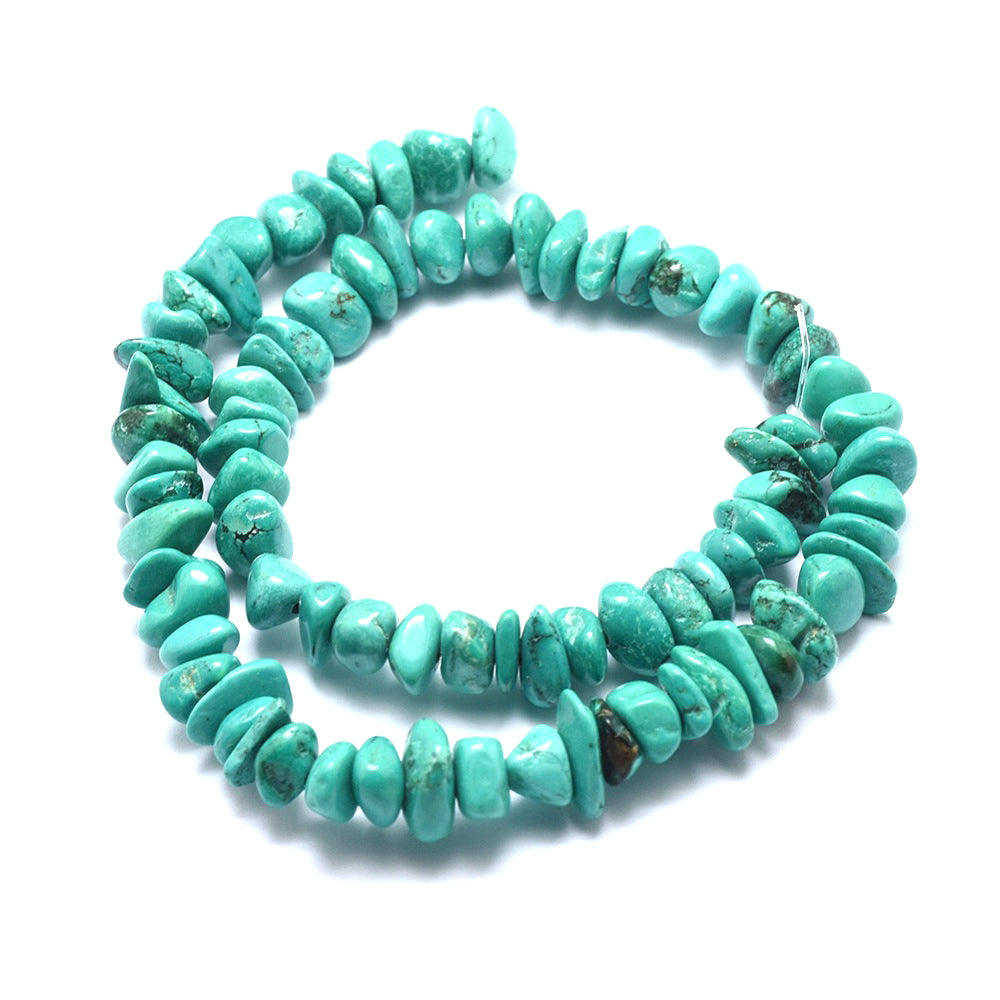 Howlite Nugget Beads - 12mm x 10mm - Synthetic & Dyed - 1 Strand
