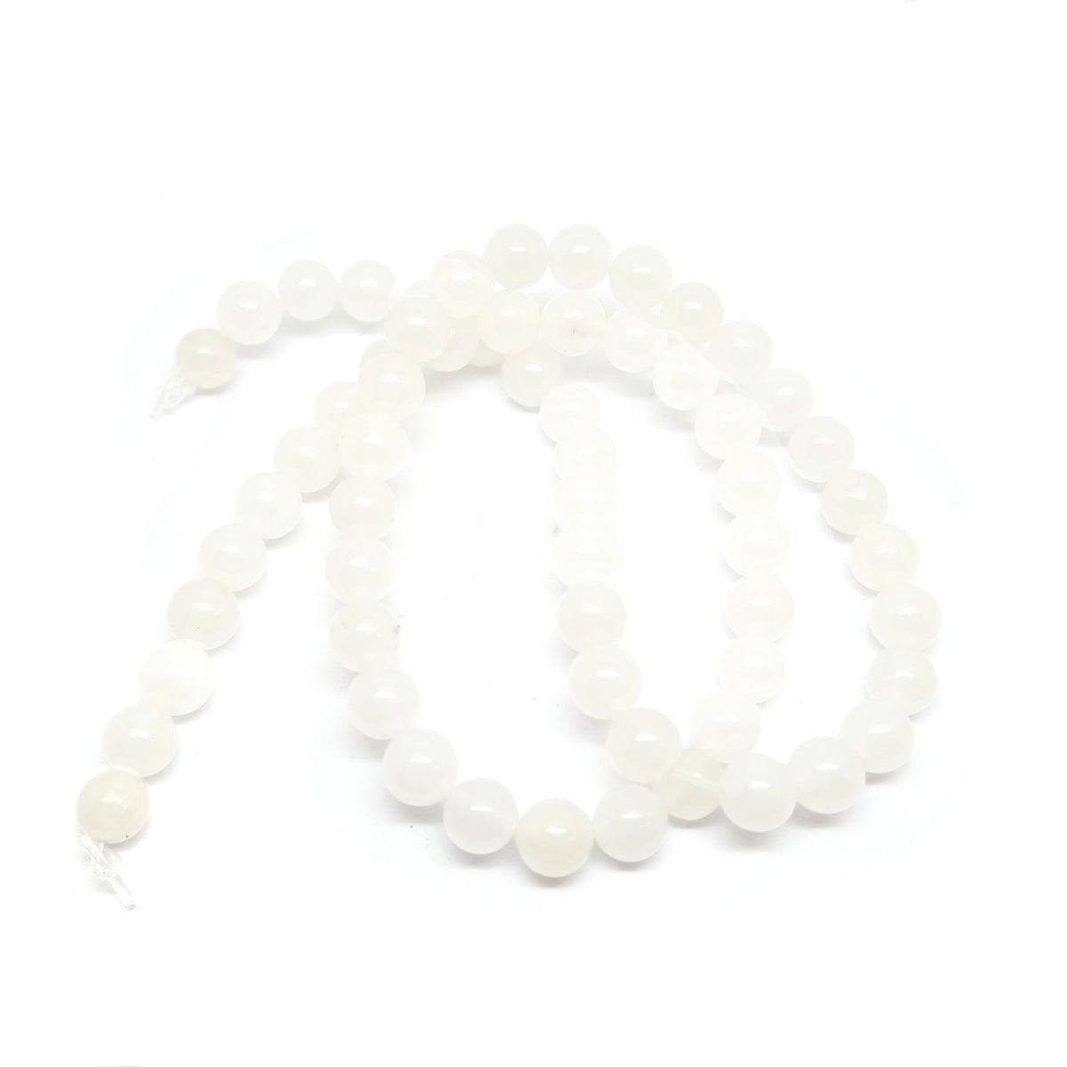 White Jade Round Beads - 6mm - Natural - 1 Strand