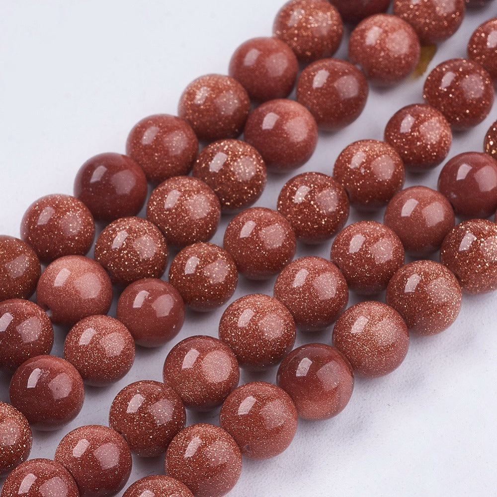 Goldstone Round Beads - 6mm - Synthetic - 1 Strand
