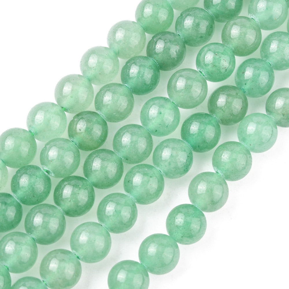Green Aventurine Round Beads - 8mm - Natural - 1 Strand