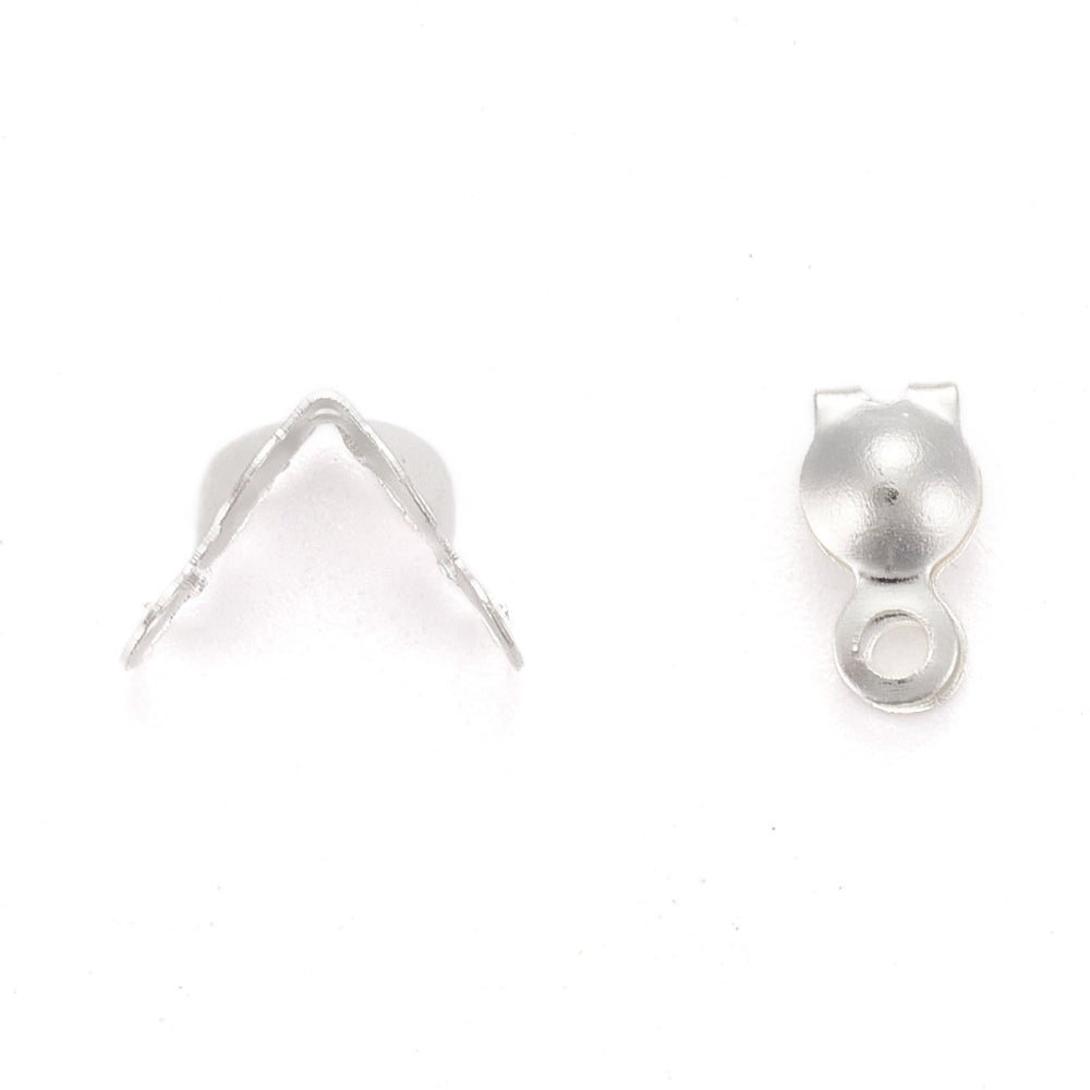 Calotte Ends - Silver Plated - 7mm x 4mm - Pack of 100