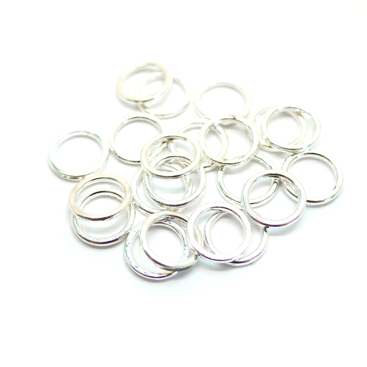 Open Jump Rings, 8mm Colorful O-Ring Connectors for DIY Crafts, Carbon Steel, Blue 24pcs, Women's, Size: Small