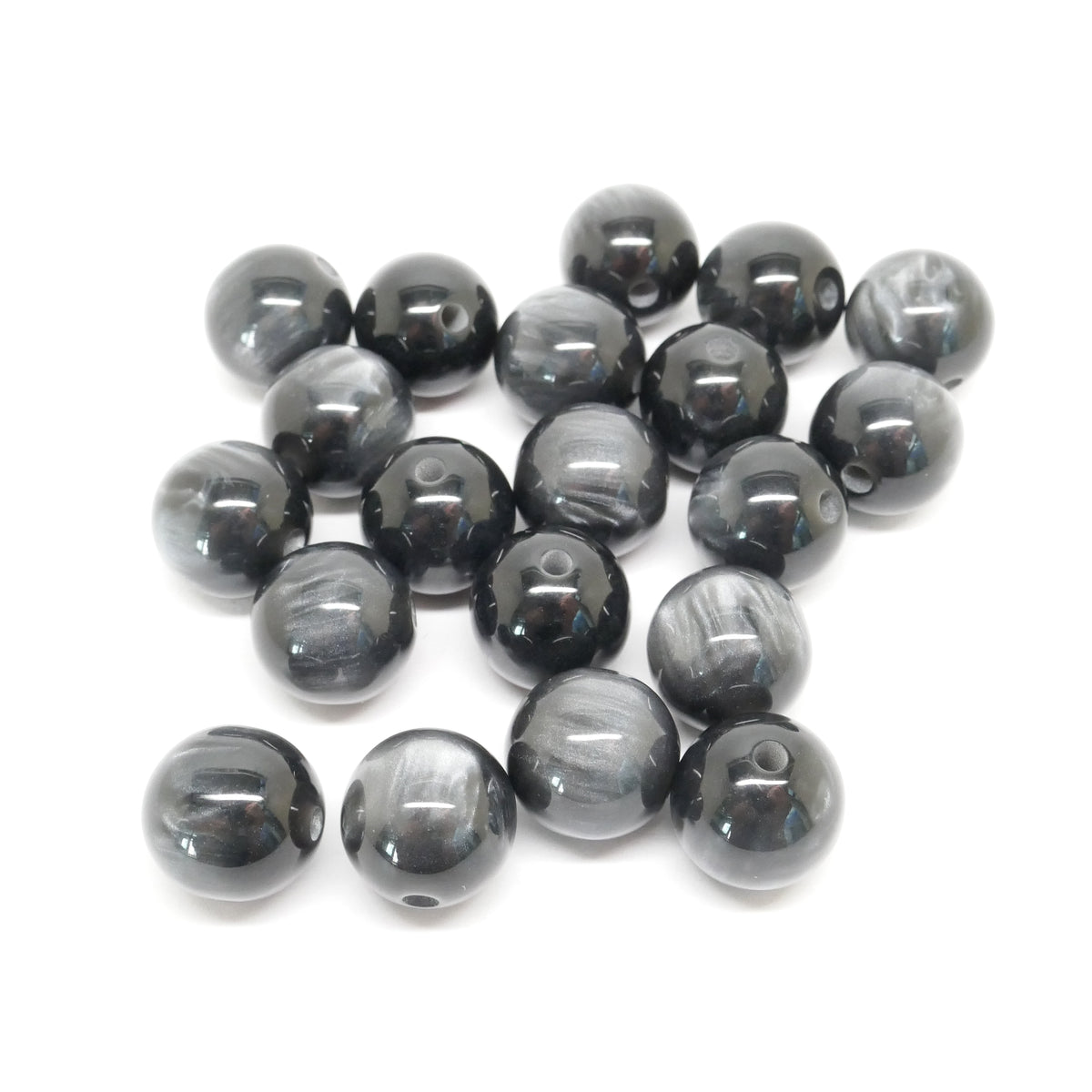 200 Black Wooden Macrame Beads 17mm x 16mm with 7mm Large Hole