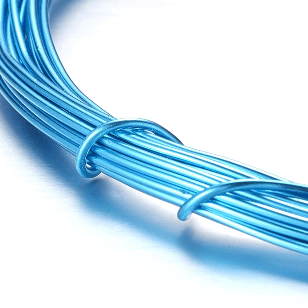 10m Blue Aluminium Wire - 0.8mm - 20 Gauge