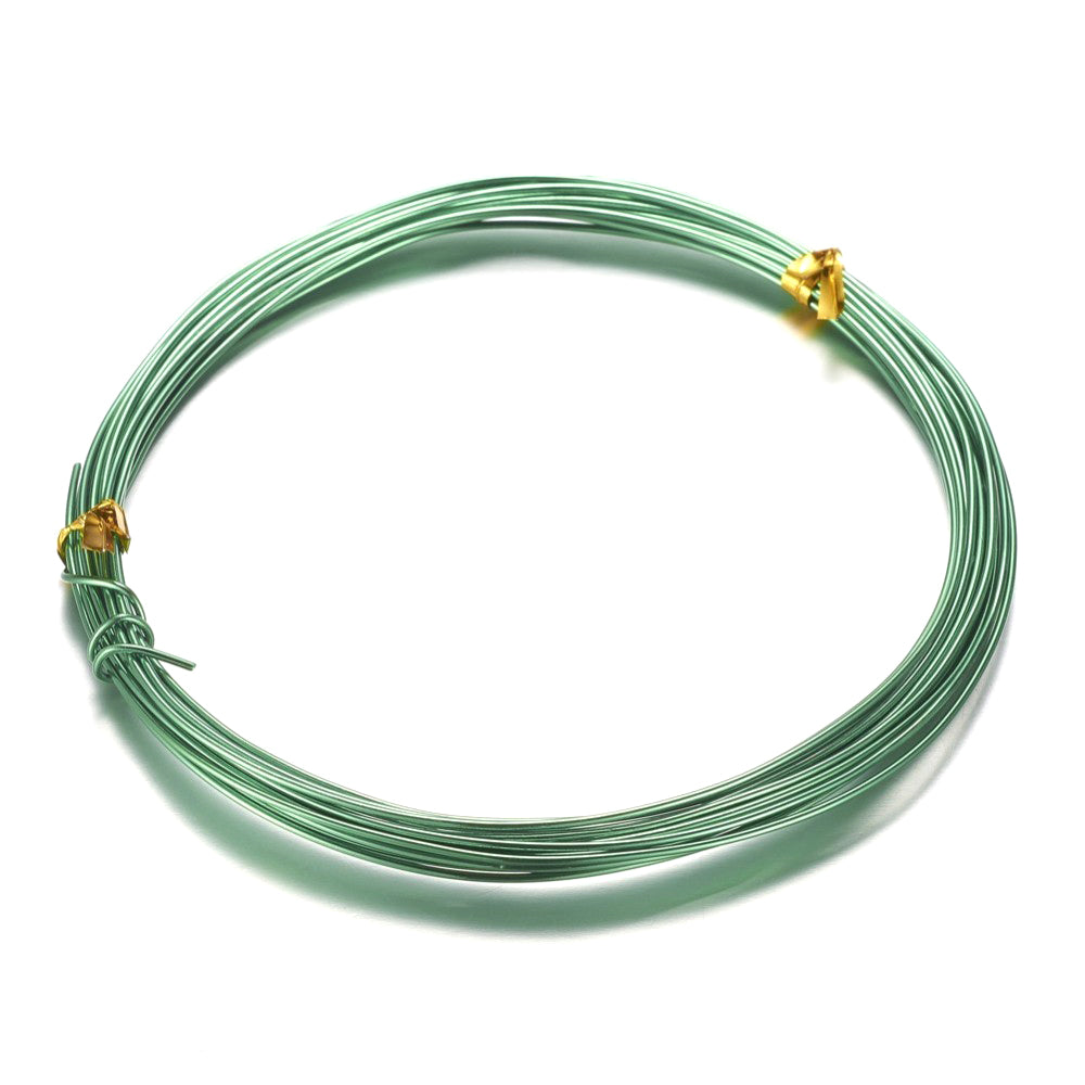 10m Green Aluminium Wire - 0.8mm - 20 Gauge