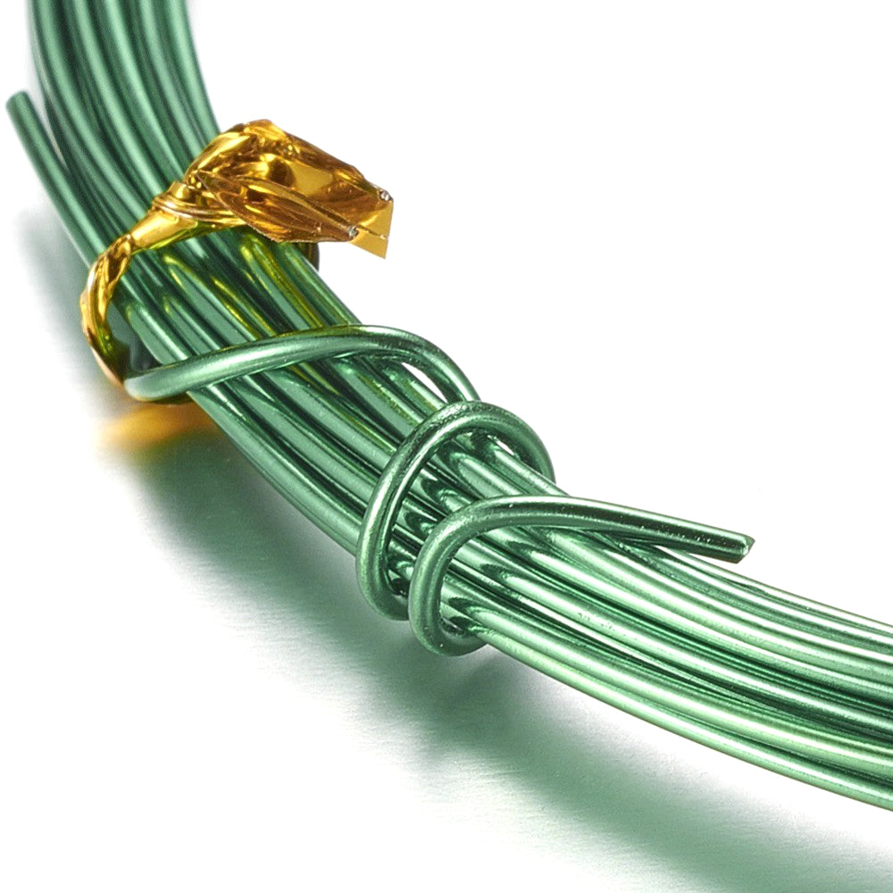 10m Green Aluminium Wire - 0.8mm - 20 Gauge