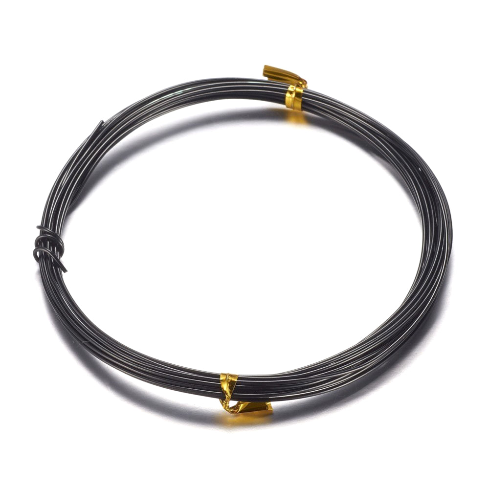 10m Black Aluminium Wire - 0.8mm - 20 Gauge