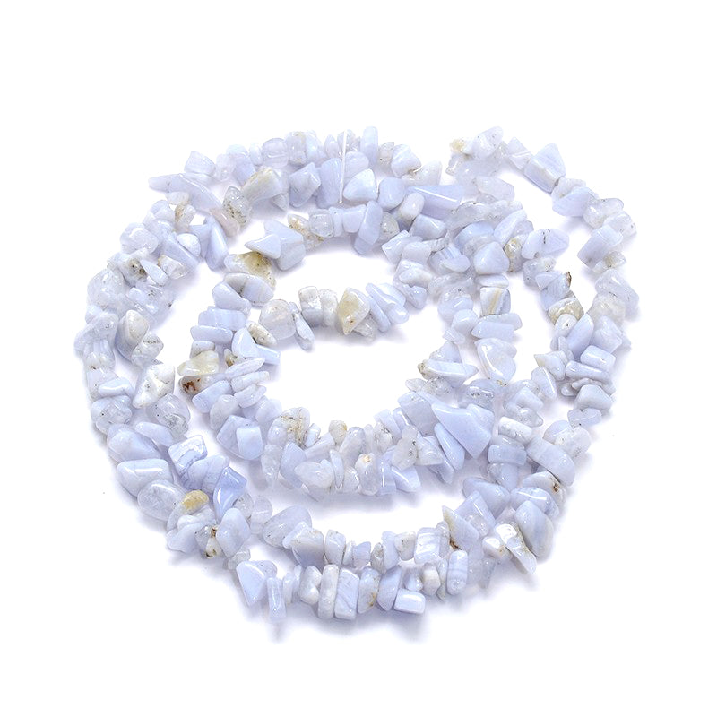 Blue Lace Agate Bead Chips - Natural