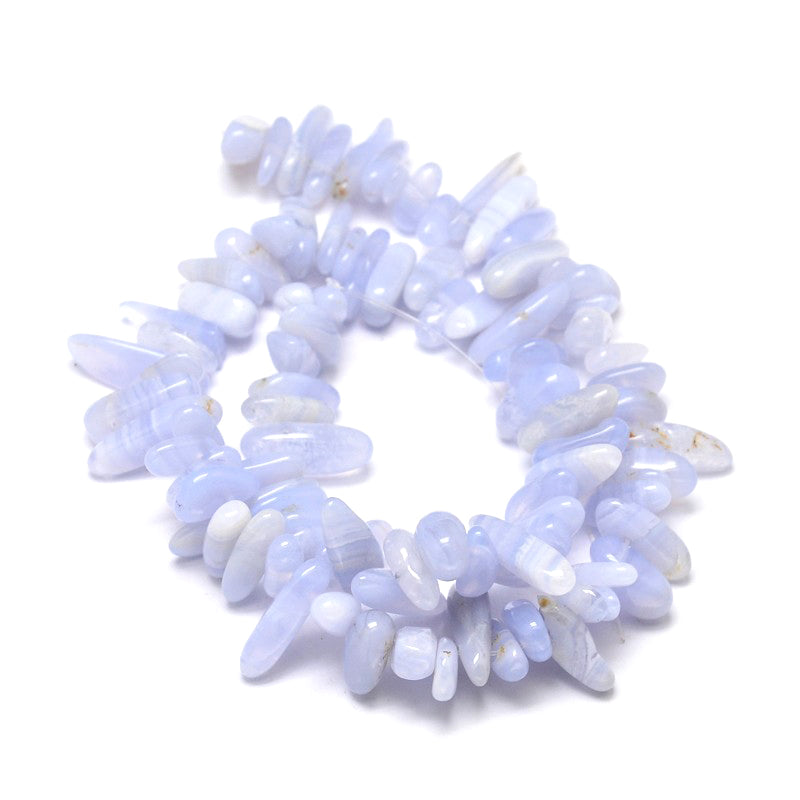 Large Blue Lace Agate Bead Chips - Natural