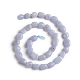 Blue Lace Agate Nugget Beads - 15mm x 12mm - Natural - 1 Strand