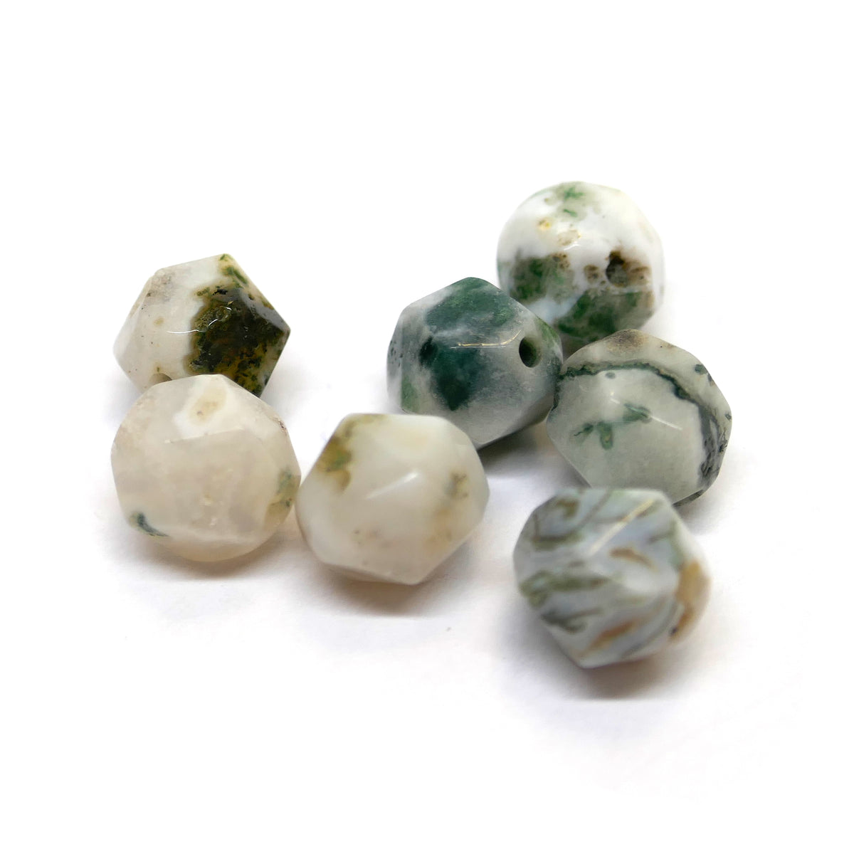 Tree Agate Beads, Natural 8mm Smooth Round Beads, 10 pcs – Cameos Art Shop