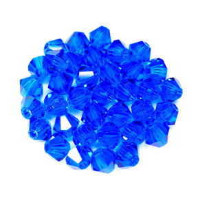 Preciosa Crystal Bicone Beads - Capri Blue - 4mm - 1 Strand