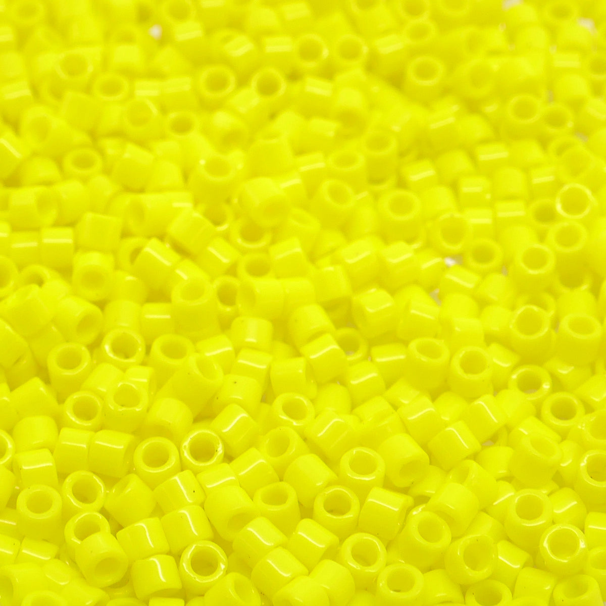 7.2g MIYUKI Delica Seed Beads - 10/0 - Opaque Yellow (DBM0721)