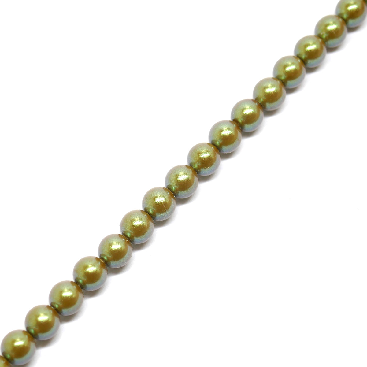 Preciosa Maxima Pearl Beads - Khaki Green - 4mm - 1 Strand