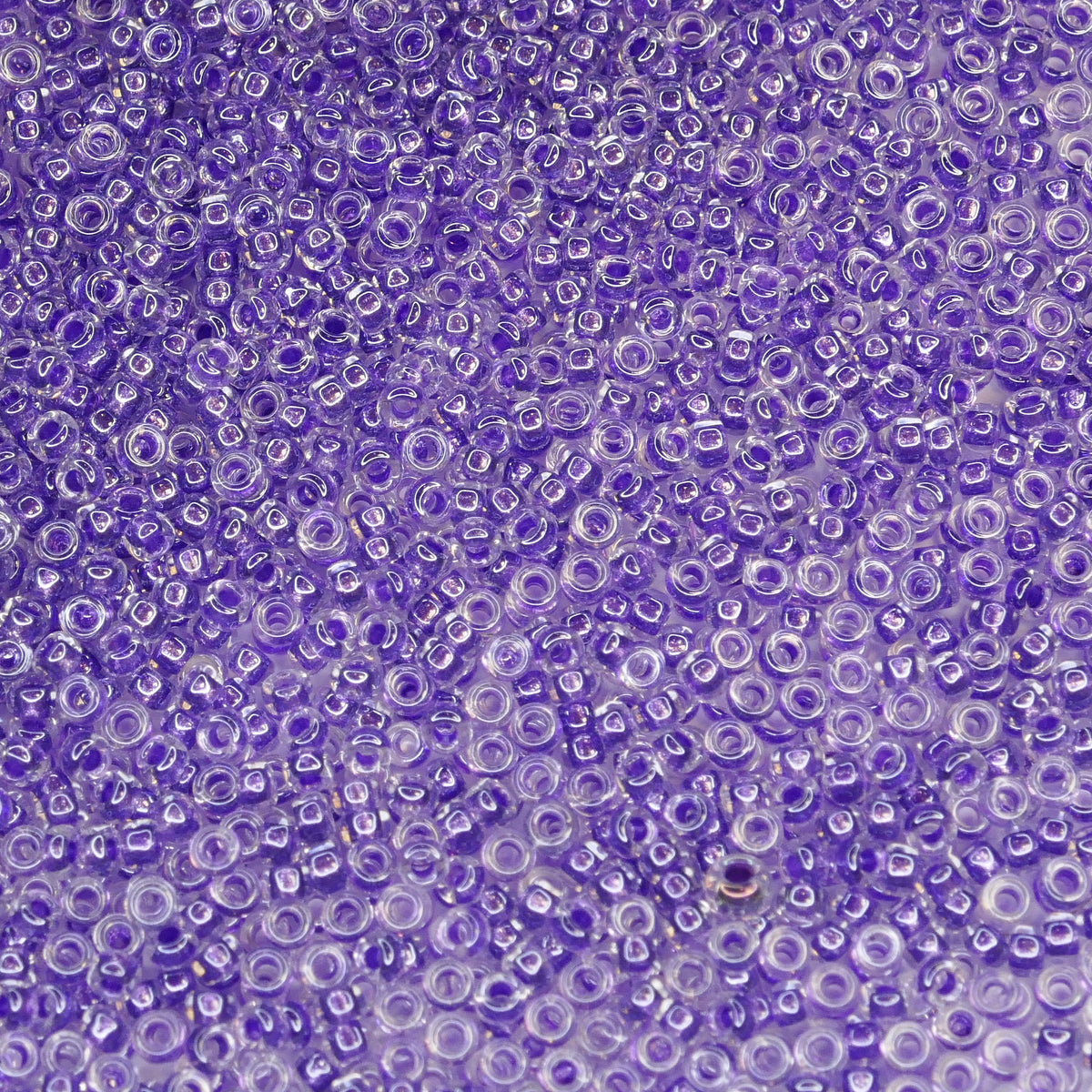 8.2g Rocailles Miyuki Seed Beads - 15/0 - Sparkle Purple Lined Crystal (1531)