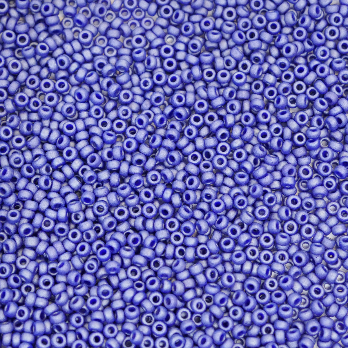 8.2g Rocailles Miyuki Seed Beads - 15/0 - Matte Metallic Royal Blue (2039)