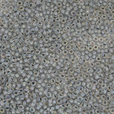 8.2g Rocailles Miyuki Seed Beads - 15/0 - Grey Lined AB (2210)