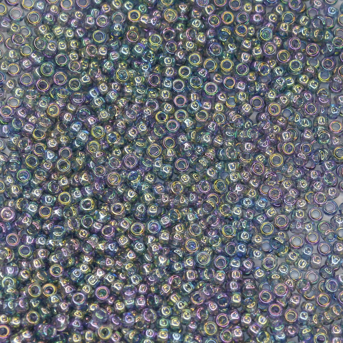 8.2g Rocailles Miyuki Seed Beads - 15/0 - Transparent Grey Luster (2444)