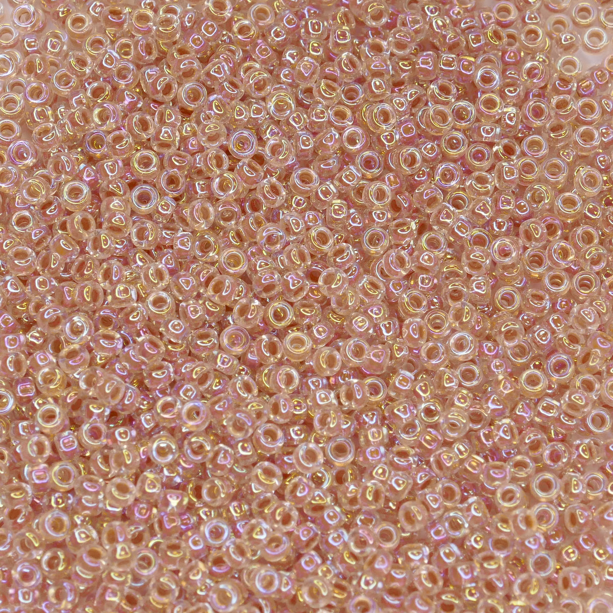 8.2g Rocailles Miyuki Seed Beads - 15/0 - Peach Lined AB (275)