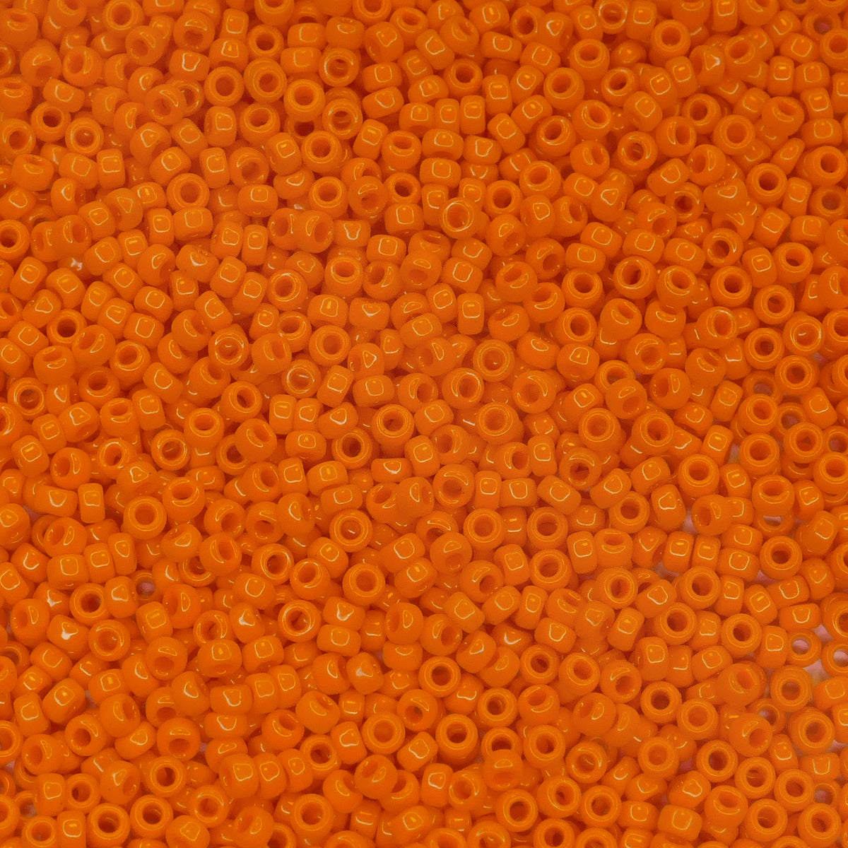 8.2g Rocailles Miyuki Seed Beads - 15/0 - Opaque Orange (406)