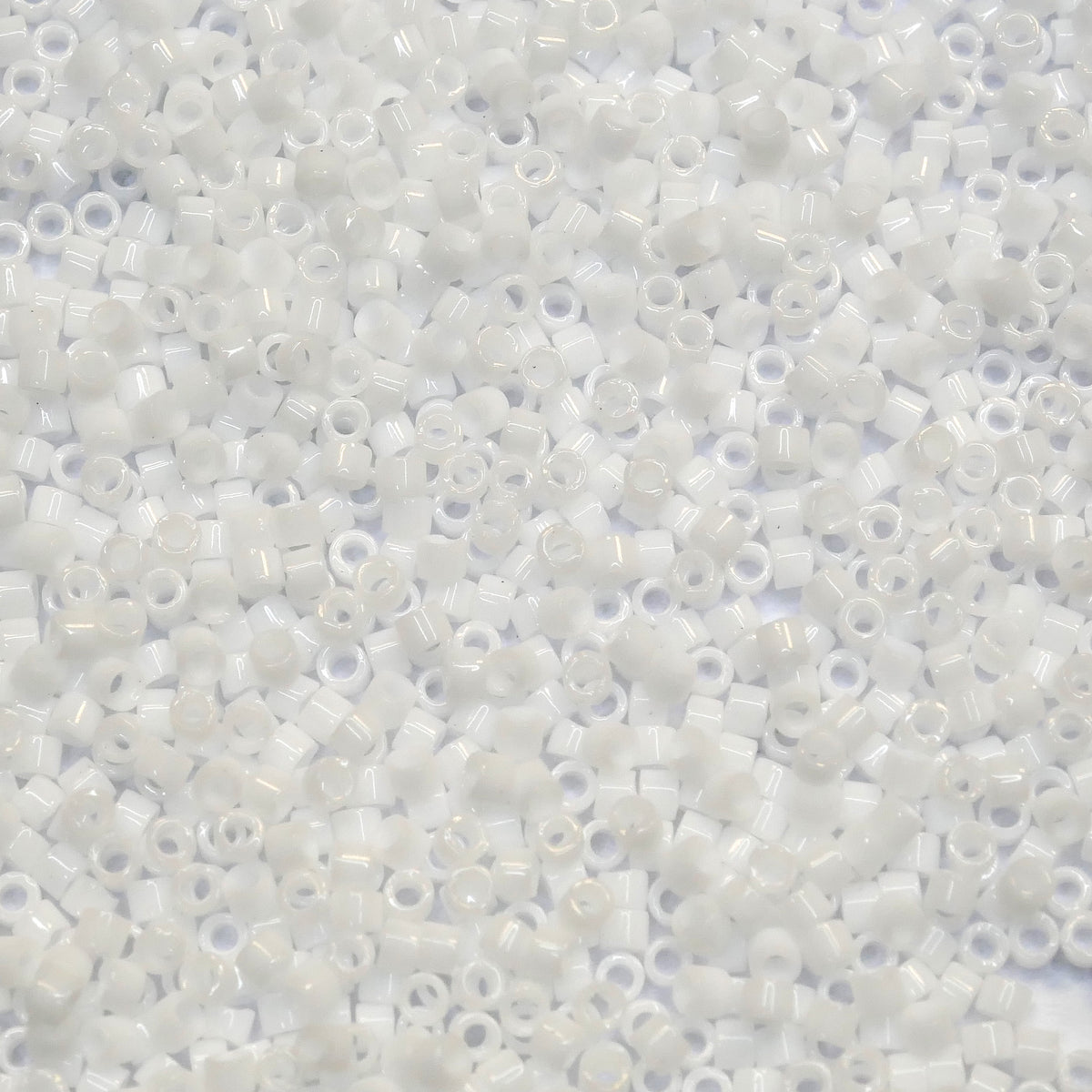 6.6g MIYUKI Delica Seed Beads - 11/0 - Opaque Chalk White (DB200)