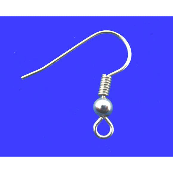 Julz Beads 100 Earring Wires Fish French Hook Antique Silver Tone 18mm Earwires J00274k Earring Findings