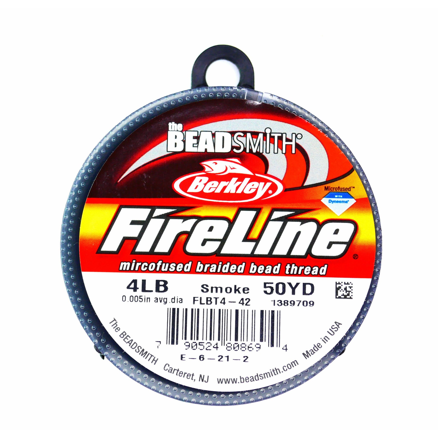 Fireline Braided Bead Thread - Smoke 4lb - 50yd