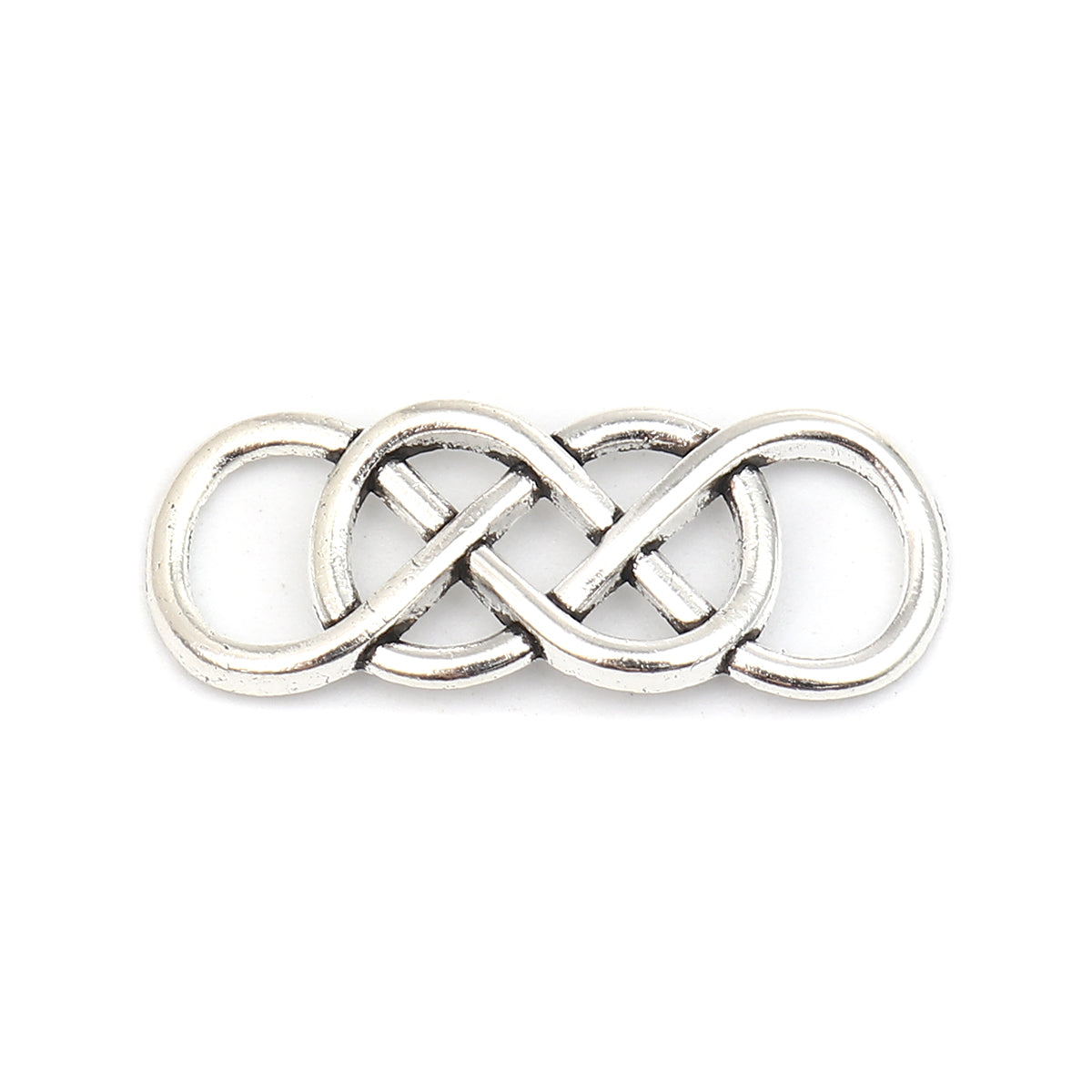 Infinity Celtic Charms - Silver Tone - 33mm x 13mm Charms Julz Beads 