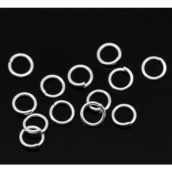 Jump Rings - Open - Silver Plated - 5mm x 0.7mm Jump Rings Julz Beads 