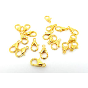 Lobster Clasps - Gold Plated - 12mm Clasps Julz Beads 