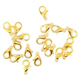 Lobster Clasps - Gold Plated - 12mm Clasps Julz Beads 